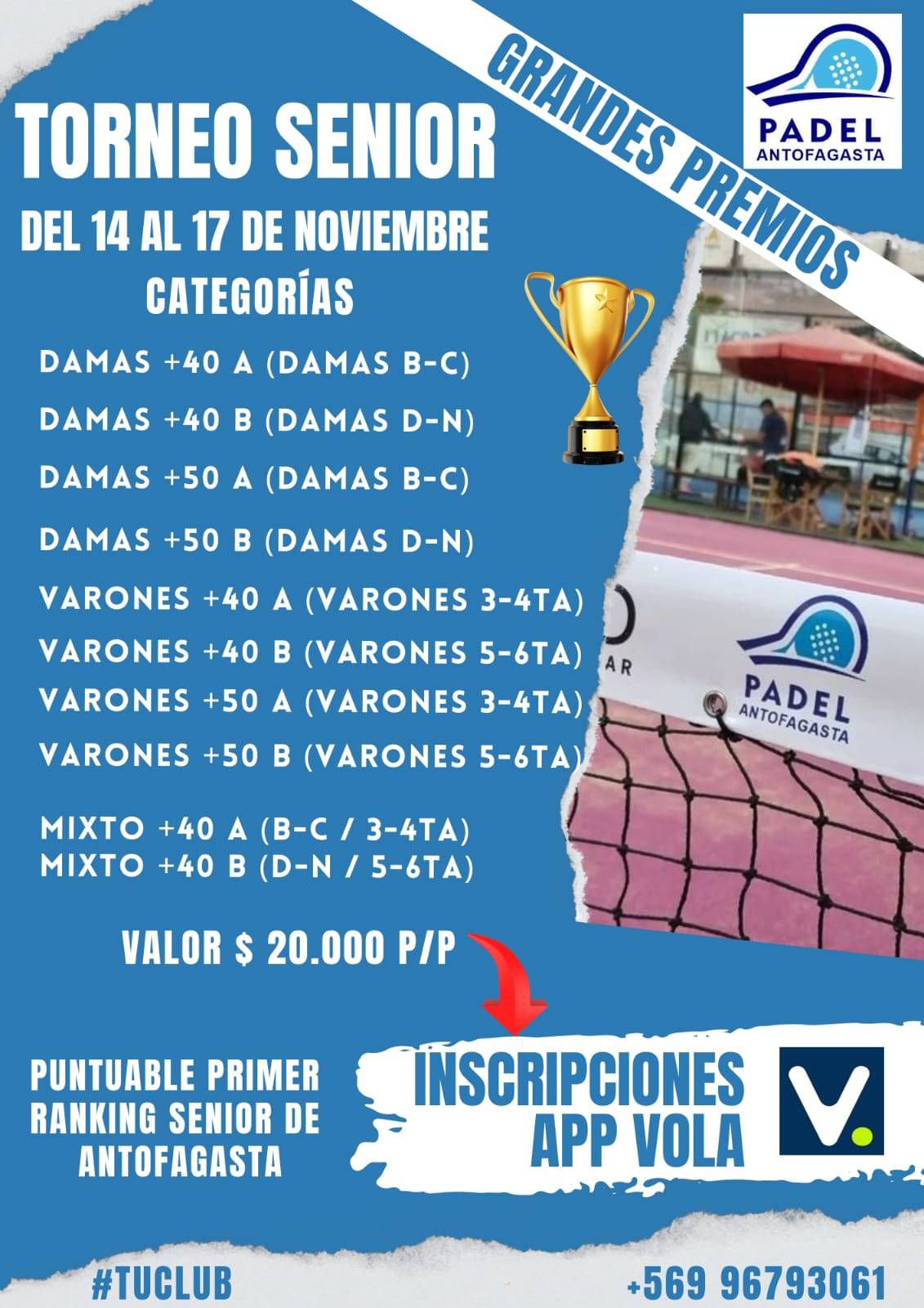 Torneo Senior Padel Antofagasta